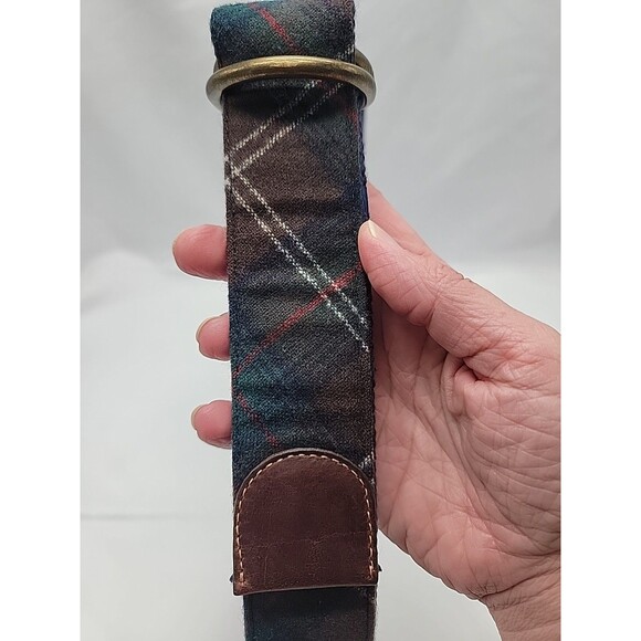 Pendleton Tartan Belt With Leather Accents Size 36 - Picture 2 of 8